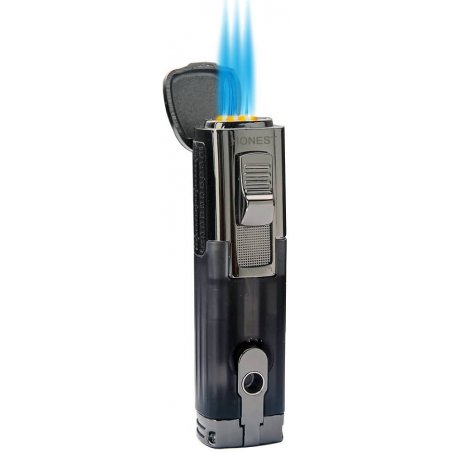 Bricheta Honest Triple Jet Flame with Cigar Punch Black