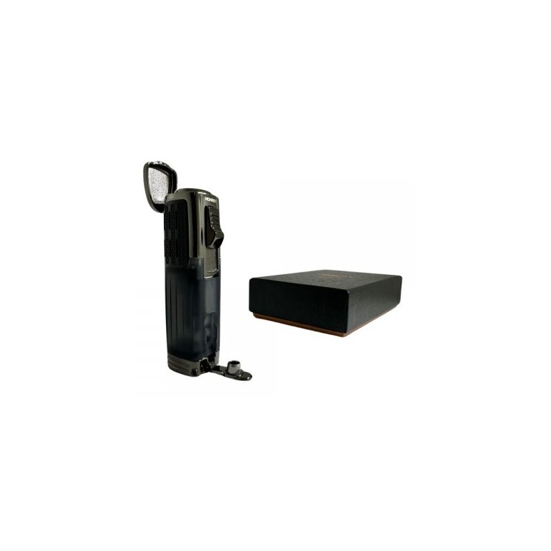 Bricheta Honest Triple Jet Flame with Cigar Punch Black
