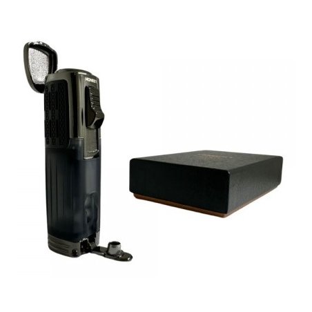 Bricheta Honest Triple Jet Flame with Cigar Punch Black