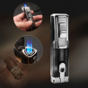 Bricheta Honest Triple Jet Flame with Cigar Punch Black