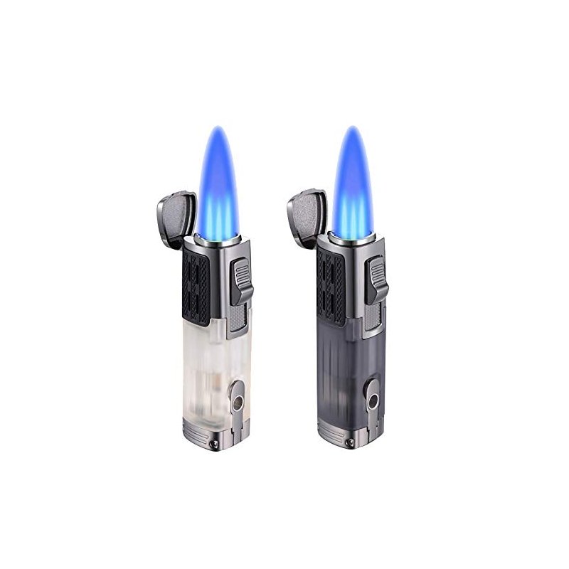 Bricheta Honest Triple Jet Flame Tranparent with Cigar Punch