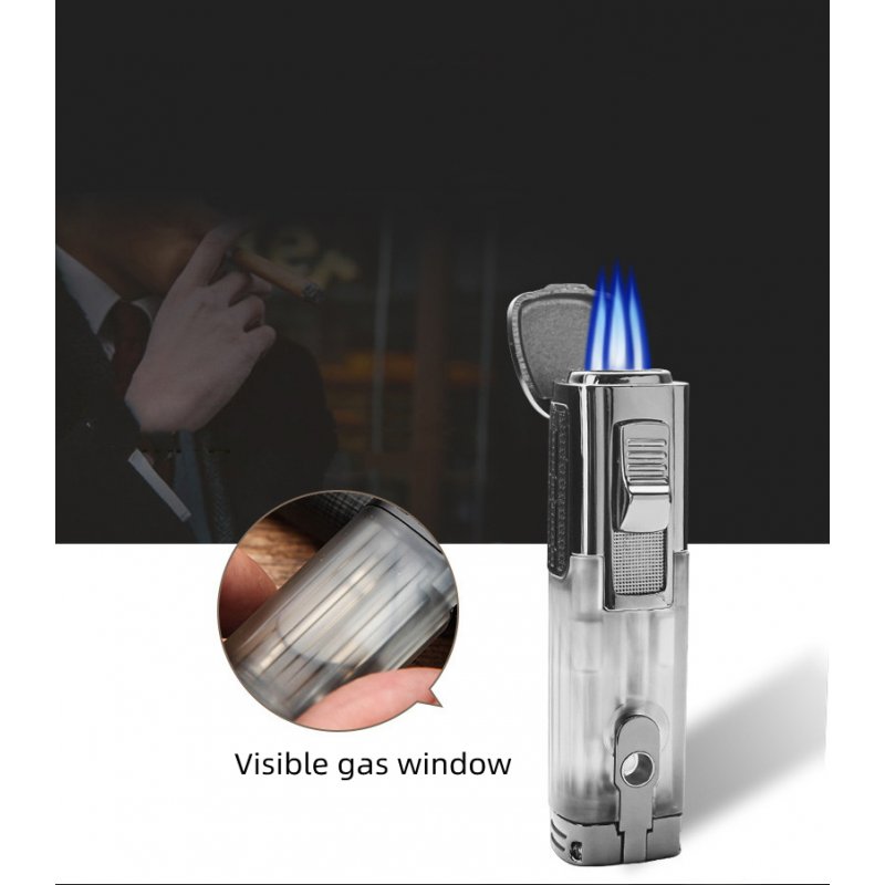 Bricheta Honest Triple Jet Flame Tranparent with Cigar Punch