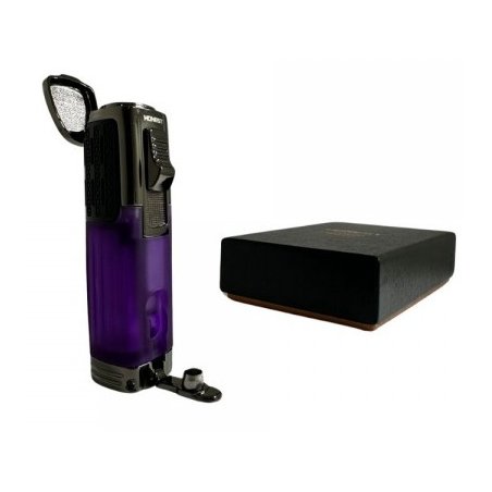 Bricheta Honest Triple Jet Flame Purple with Cigar Punch