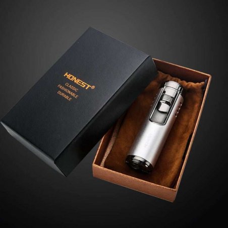 Bricheta Honest Quadruple 4-Flame Jet Silver