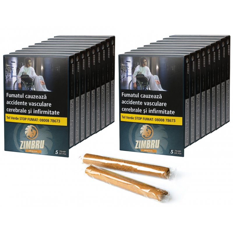 Tigari de foi Zimbru Original Cigars 100 (5 x 20 pachete)