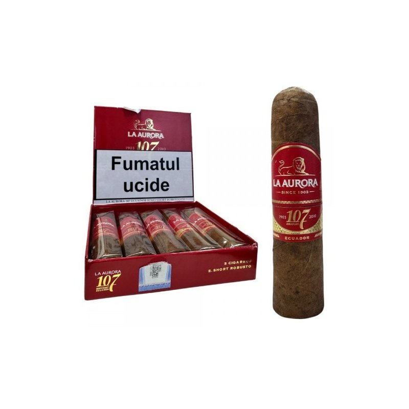 Trabucuri La Aurora 107 Ecuador Sumo Short Robusto Box (5)
