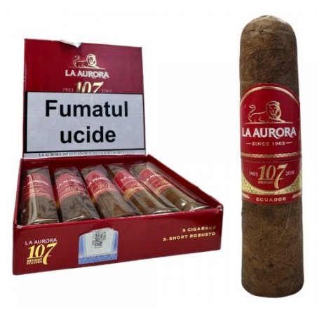 Trabucuri La Aurora 107 Ecuador Sumo Short Robusto Box (5)