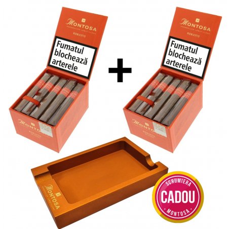 2 cutii Montosa Robusto (20) + scrumiera trabucuri Montosa