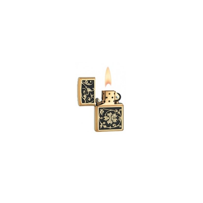 Bricheta Zippo 20903 Gold Floral Flourish