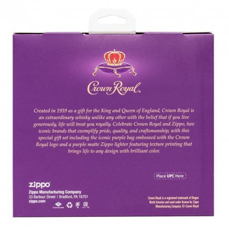 Set cadou bricheta Zippo Crown Royal Canadian Whiskey 49661