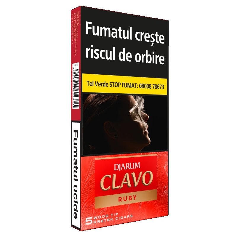 Tigari de foi Djarum Clavo Wood Tip Ruby Cherry (5)