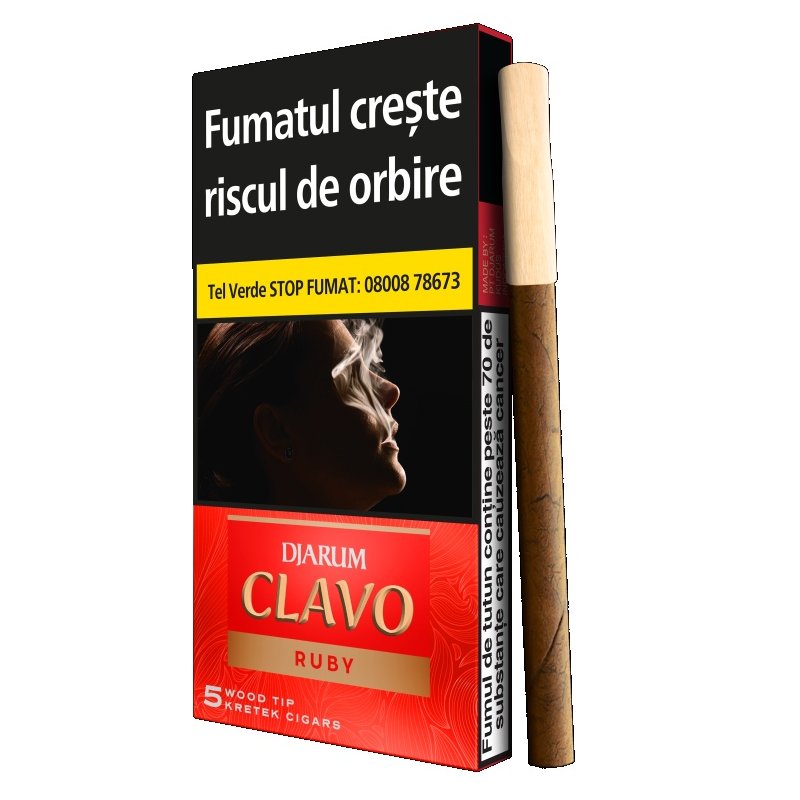 Tigari de foi Djarum Clavo Wood Tip Ruby Cherry (5)