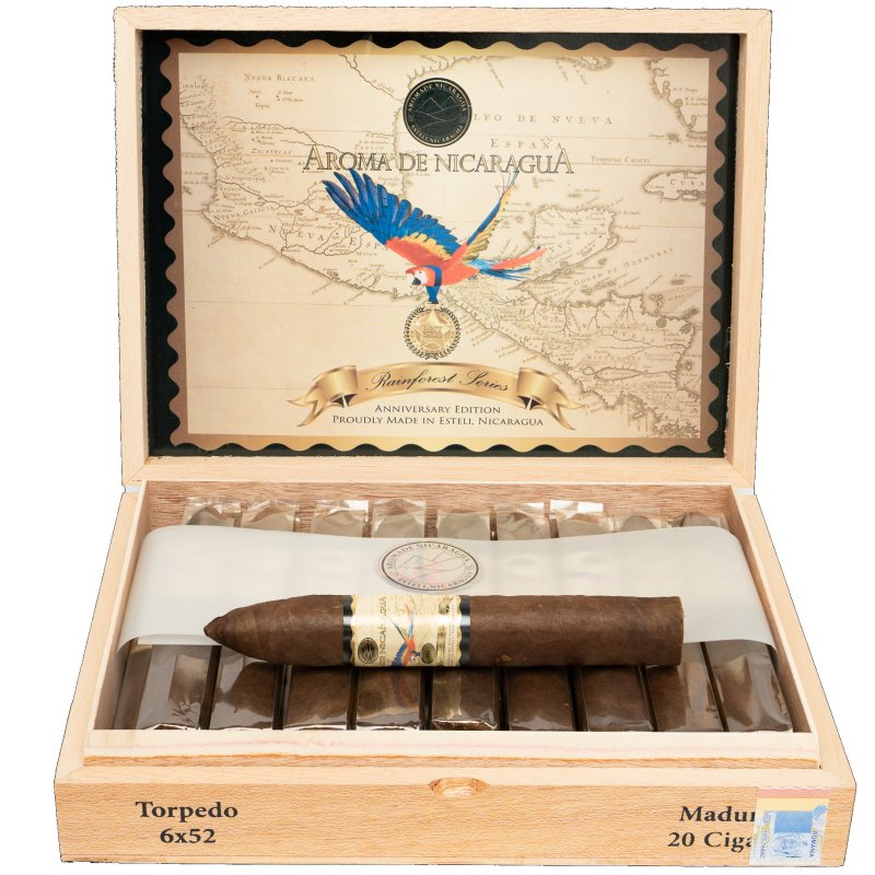 Trabucuri Aroma de Nicaragua Original Rain Forest Box Pressed Torpedos 20