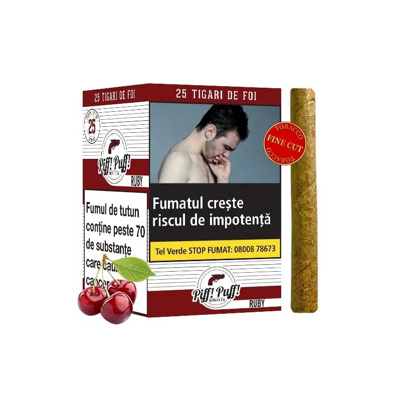 Tigari de foi Piff Puff Ruby 240g (cirese) 25