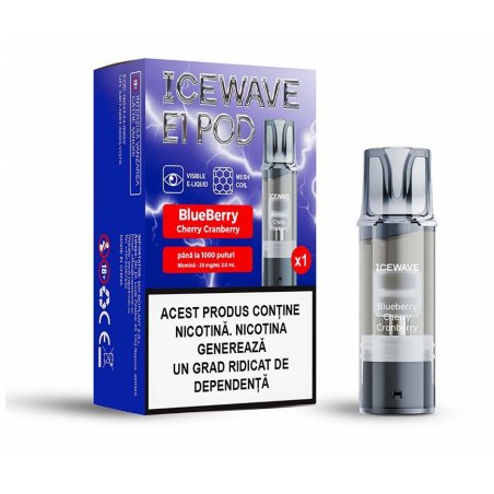 Cartus Icewave 1000 pufuri Blueberry Cherry Cranberry 20 mg.