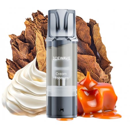 Cartus Icewave Cream Tobacco 20 mg – 1000 pufuri, aroma tutun vanilie