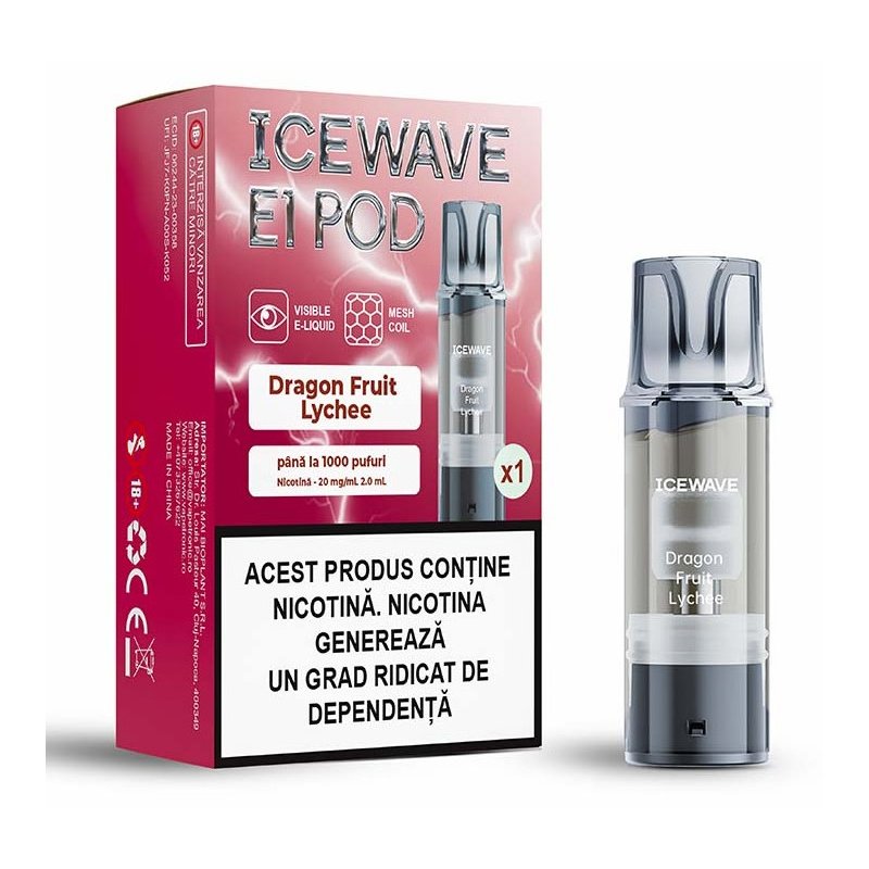 Cartus Icewave 1000 pufuri Dragon Fruit Lychee 20 mg