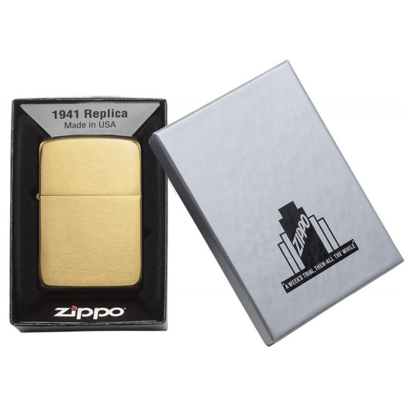 Bricheta Zippo 1941B 1941 Replica Brushed Brass