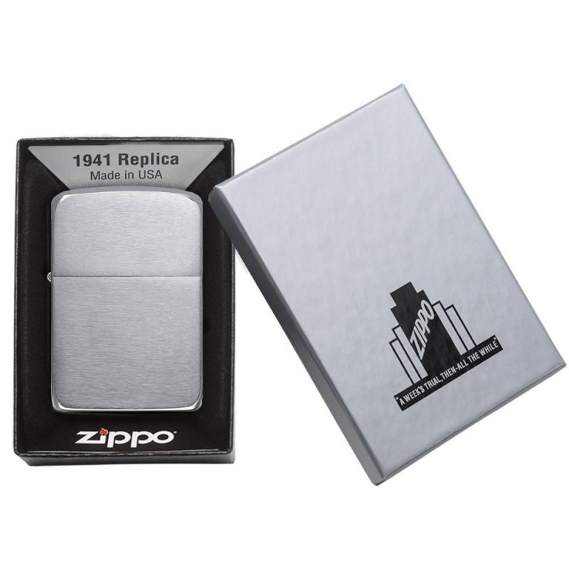 Bricheta Zippo 1941 Replica Brushed Chrome