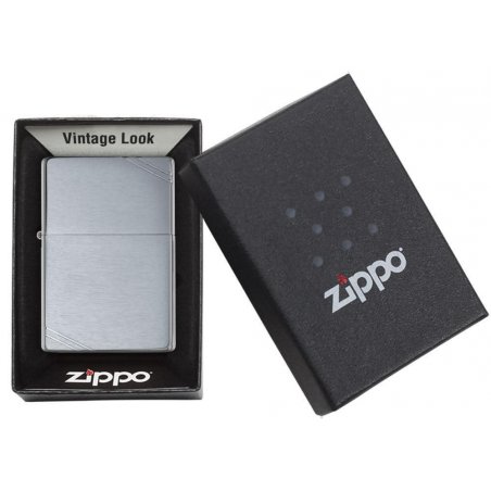 Bricheta Zippo 230 Vintage Brushed Chrome Slashes