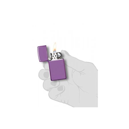 Bricheta Zippo Slim High Polish Purple 28124