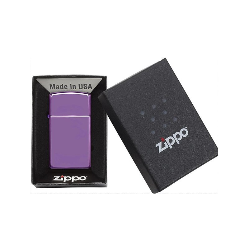 Bricheta Zippo Slim High Polish Purple 28124