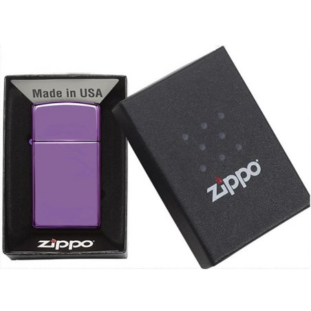 Bricheta Zippo Slim High Polish Purple 28124