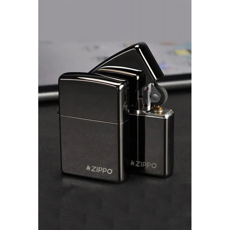 Bricheta Zippo Ebony Logo 24756ZL