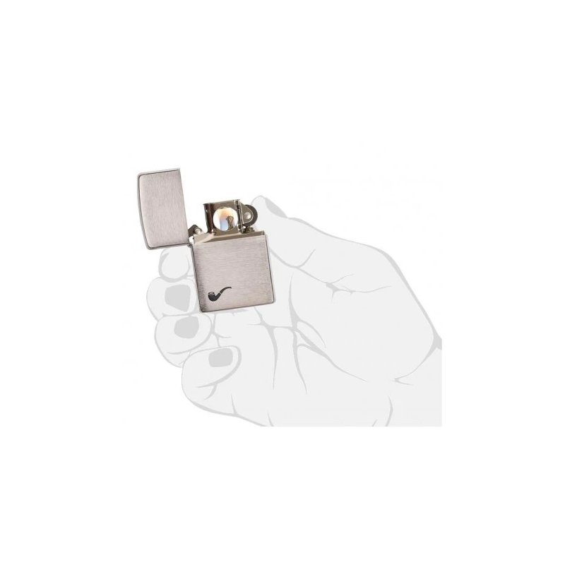 Bricheta Zippo 200PL Brushed Chrome Pipe Lighter de vanzare