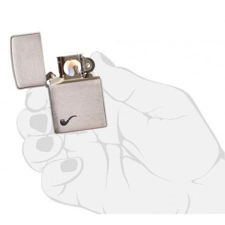 Bricheta Zippo 200PL Brushed Chrome Pipe Lighter de vanzare