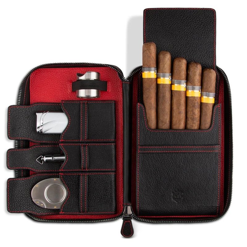 Humidor portabil Crown Tiger Cuba Red 00007902