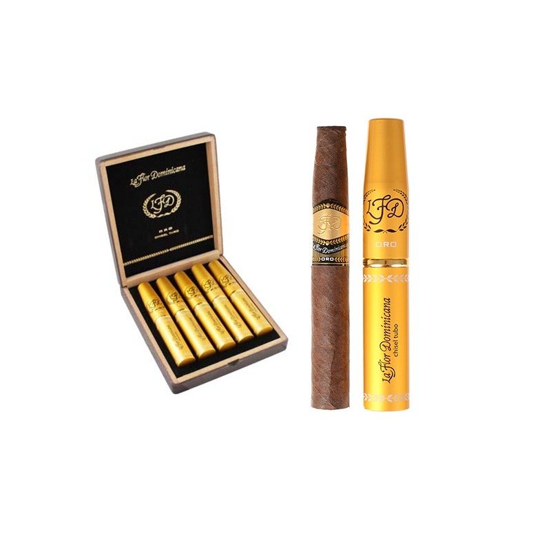 Trabucuri La Flor Dominicana Oro Tubos Chisel 5