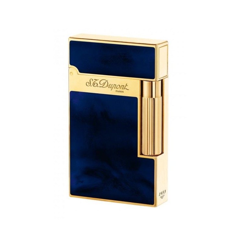 Bricheta S.T. Dupont Ligne 2 Atelier Blue Lacquer and Yellow Gold 016134