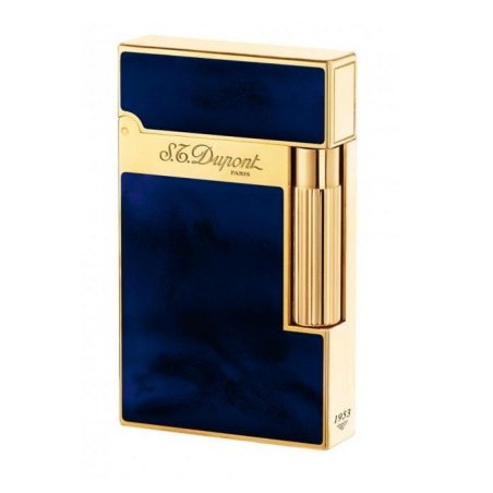 Bricheta S.T. Dupont Ligne 2 Atelier Blue Lacquer and Yellow Gold 016134