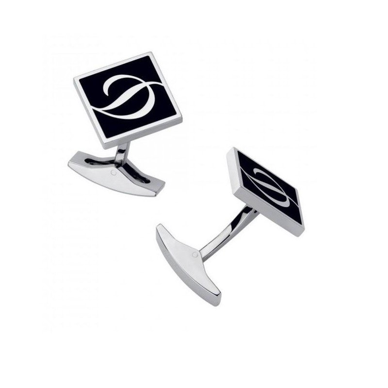 Butoni S.T. Dupont Cufflinks Black Lacquer Paladium 005366