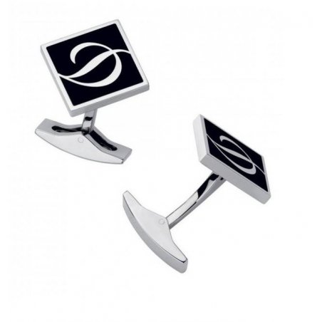 Butoni S.T. Dupont Cufflinks Black Lacquer Paladium 005366
