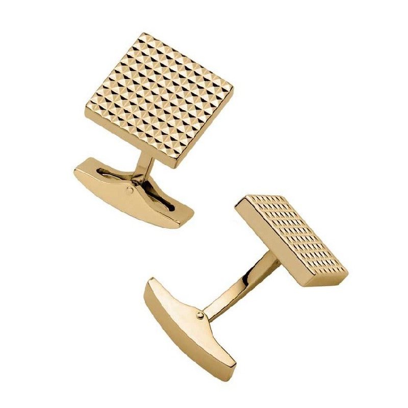 Butoni S.T. Dupont Diamond Head Square Yellow Gold Cufflinks 0051720R