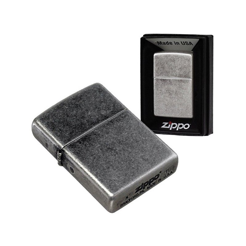 Bricheta Zippo 121FB Antique Silver Plate