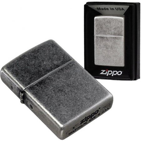 Bricheta Zippo 121FB Antique Silver Plate