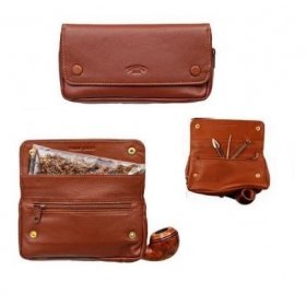 Borseta 3 pipe Ronson Brown