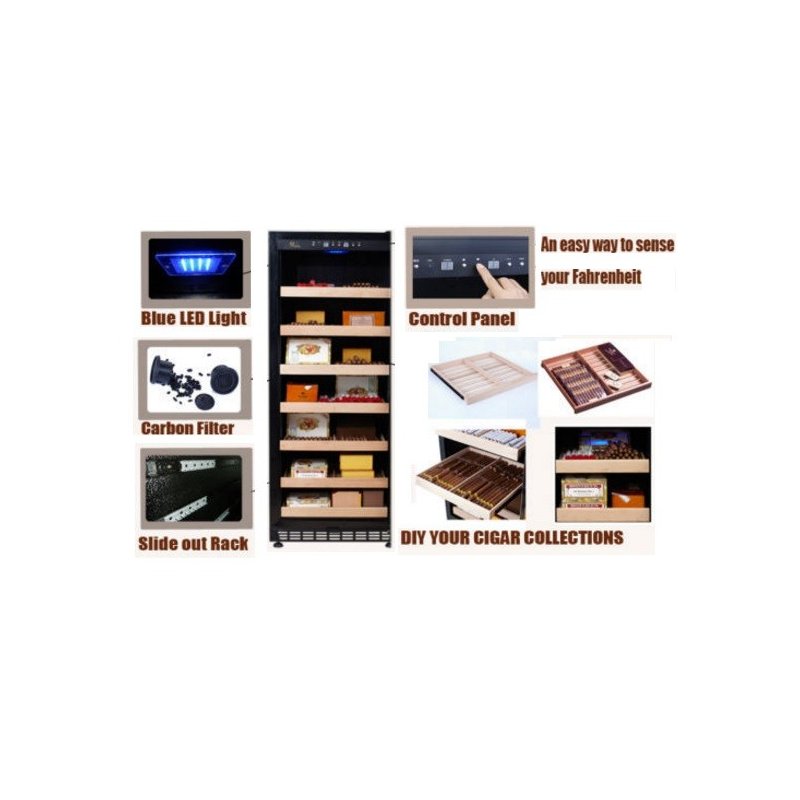 Humidor electric 1100 trabucuri Cereg JF288C