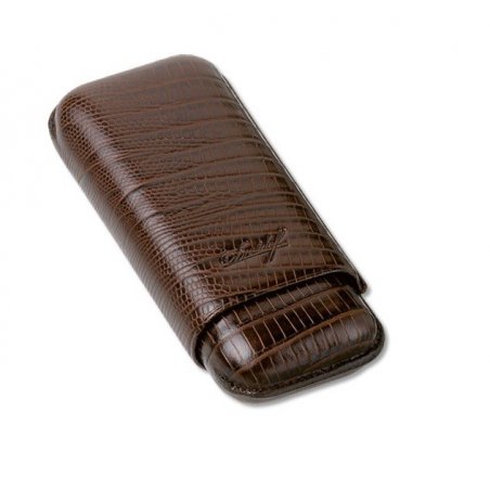 Etui pentru 2 trabucuri Davidoff Dc Exotic Croco Maro
