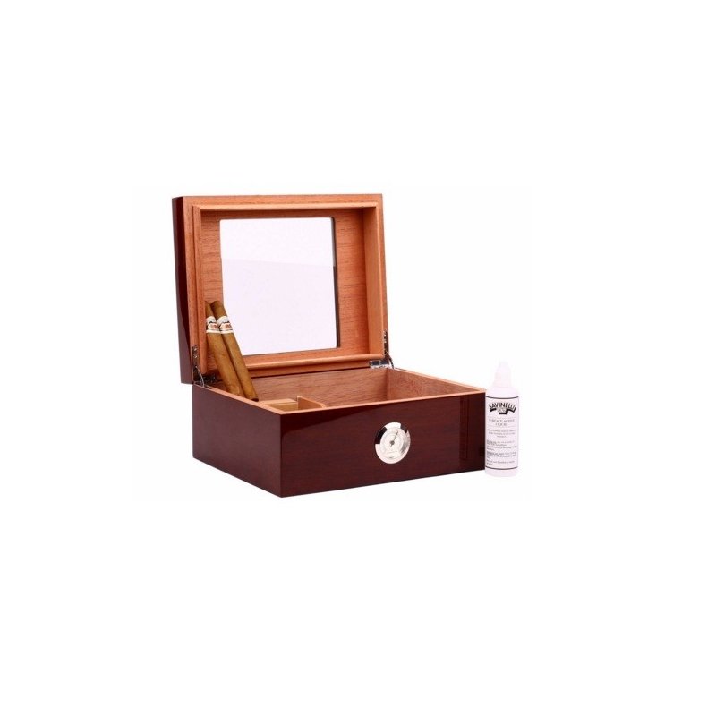 Humidor Savinelli Walnut Glossy 75 trabucuri