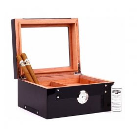 Humidor Savinelli Black Glossy 75 trabucuri