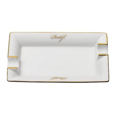 Scrumiera trabucuri Davidoff Portelan Alb-Auriu Mica