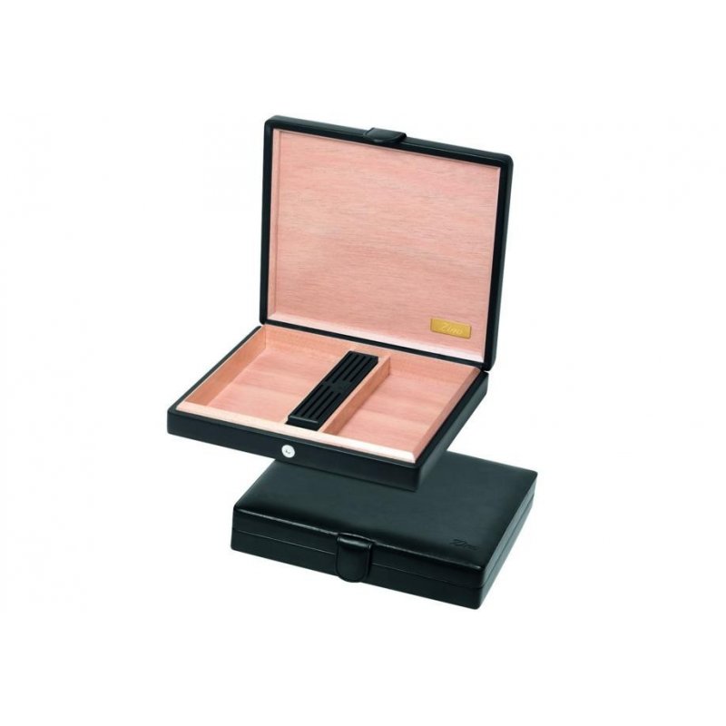 Humidor Zino Travel SM Piele Negru 15 trabucuri