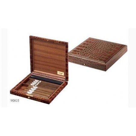 Humidor Davidoff Piele Maro Tip Croco Mediu 10 trabucuri