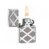 Bricheta Zippo Armor Carved Chrome Diamonds