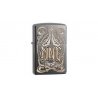 Bricheta Zippo Engraved King Black Ice