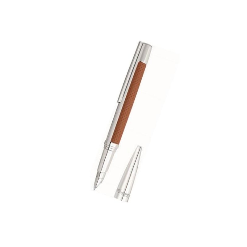 Stilou S.T. Dupont Defi Brown Leather Palladium